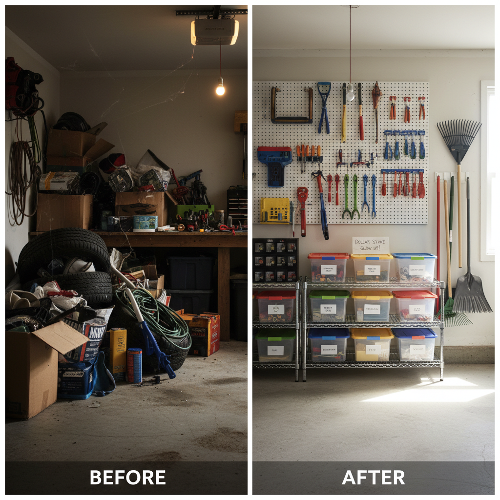 20 Genius Dollar Store Hacks to Transform Your Messy Garage Instantly