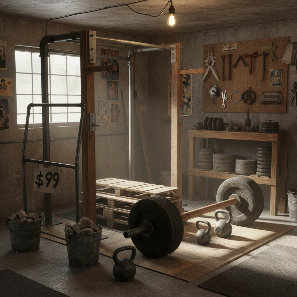 Build a Full Gym in Your Garage for Less Than $100