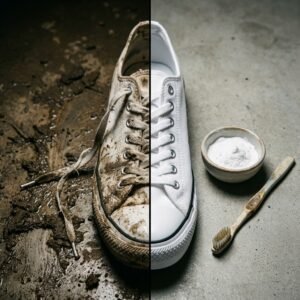 Make Dirty White Sneakers Look Brand New With This $1 Pantry Item
