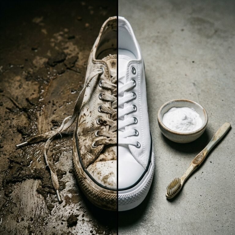 Make Dirty White Sneakers Look Brand New With This $1 Pantry Item