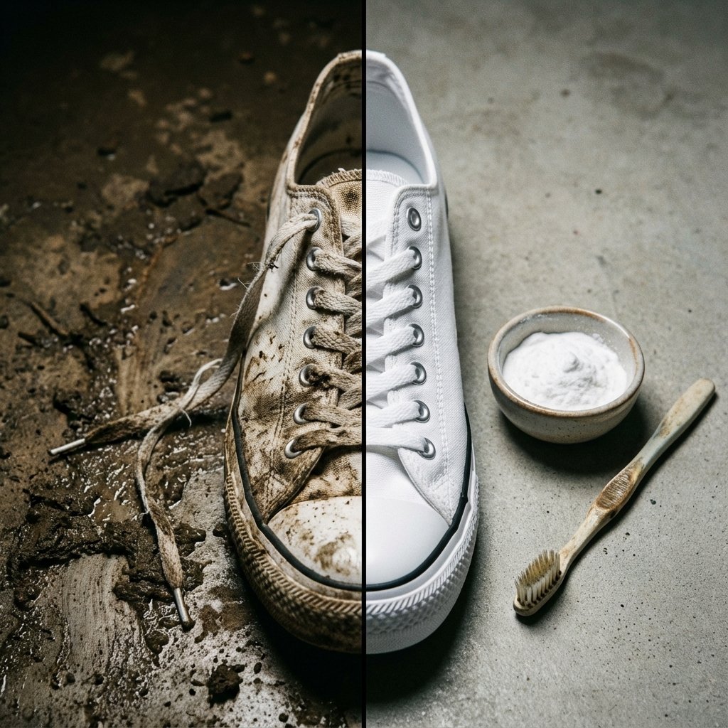 Make Dirty White Sneakers Look Brand New With This $1 Pantry Item