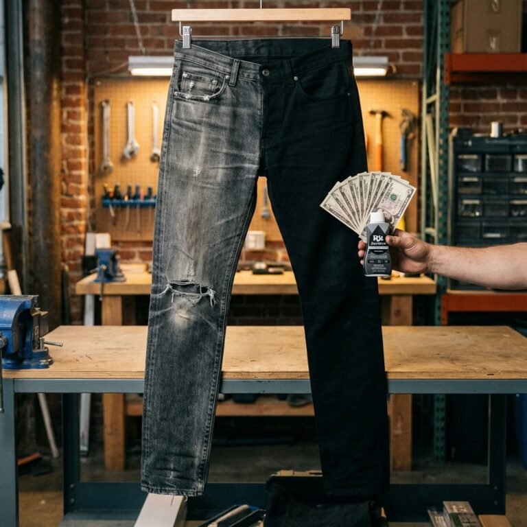 Make Old Clothes Look New: The $5 Hack for Faded Black Jeans