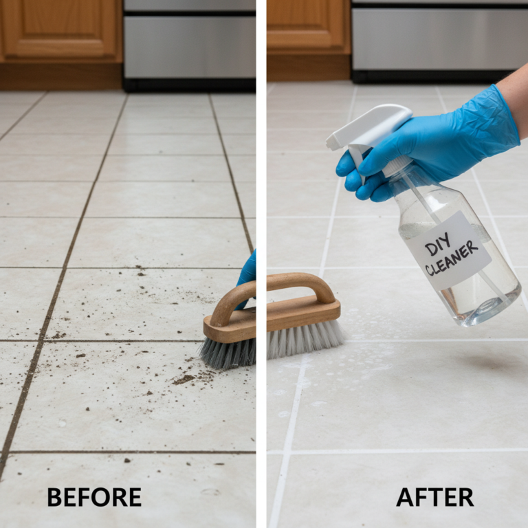 Make Your Floors Look Brand New: The $2 Grout Cleaner Hack
