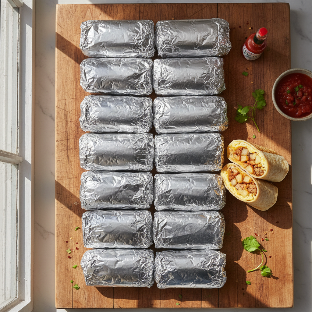 Meal Prep Mastery: Freezer Breakfast Burritos for Less Than $1 Each