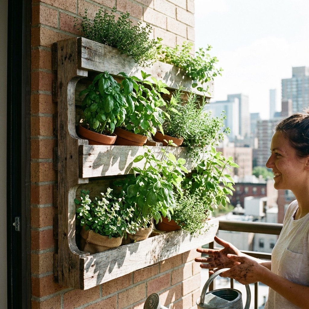 Turn Free Pallets into a Vertical Herb Garden This Weekend
