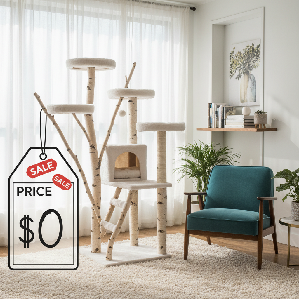I Made a $300 West Elm Cat Tree for $0 Using Real Branches (Tutorial)