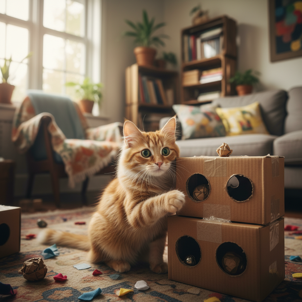 Keep Your Cat Entertained For Hours With These Free DIY Toys