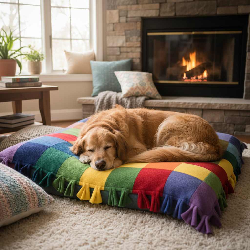 Pamper Your Pup: No-Sew Dog Bed You Can Make for Under $10
