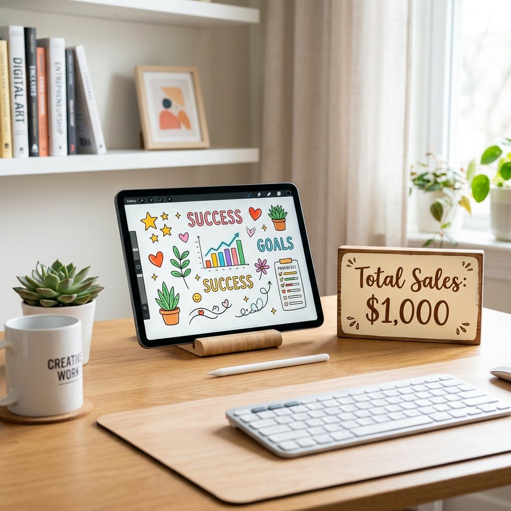 I Made $1000 Selling Digital Stickers: A Beginner's Guide