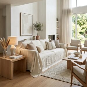 Ugly Couch? The No-Sew Drop Cloth Hack That Looks Like Restoration Hardware