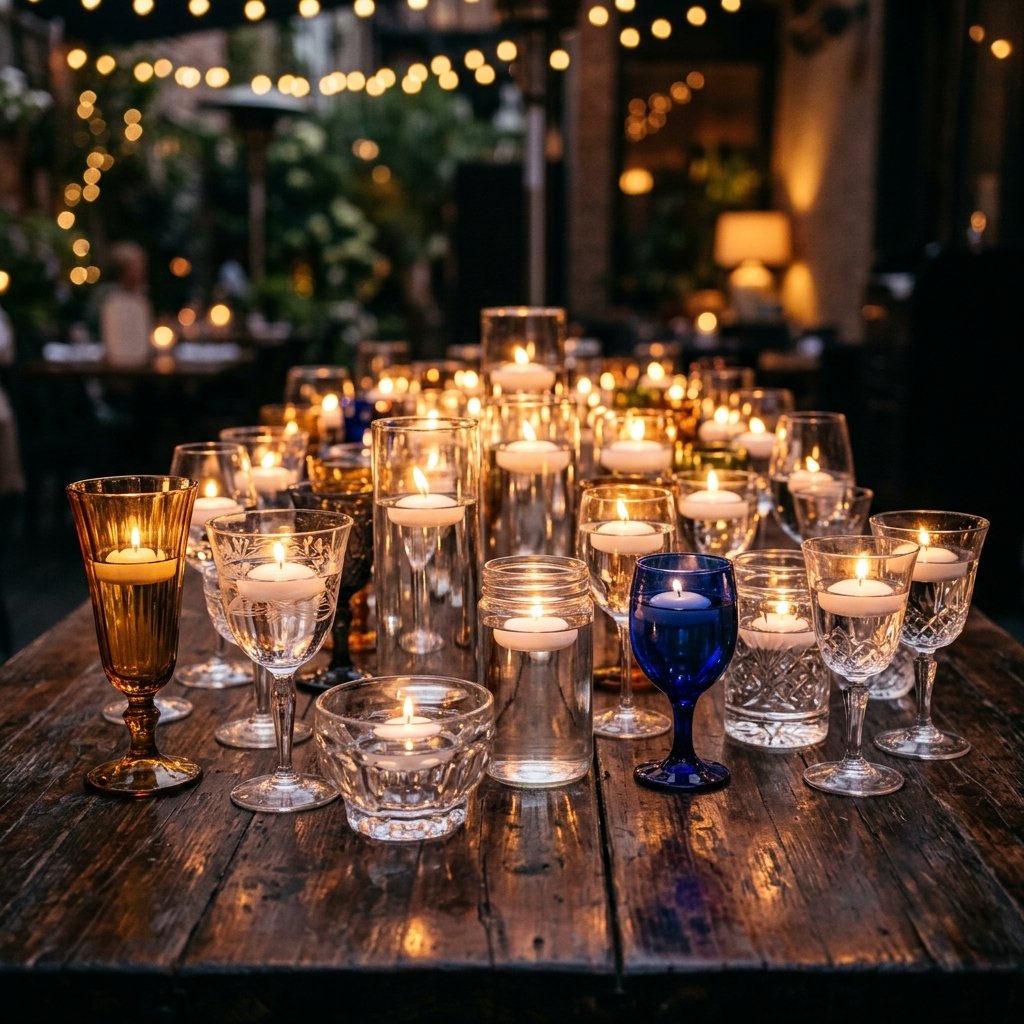 10 Genius Floating Candle Centerpieces Made Entirely From $1 Thrift Store Glassware