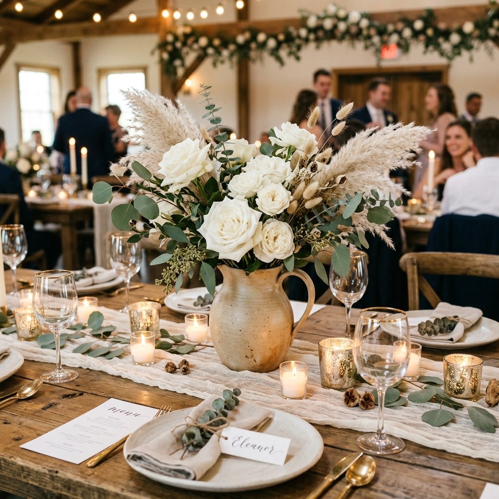 10 High-End Wedding Centerpieces You Can Make Using Cheap Thrifted Ceramic Pitchers!