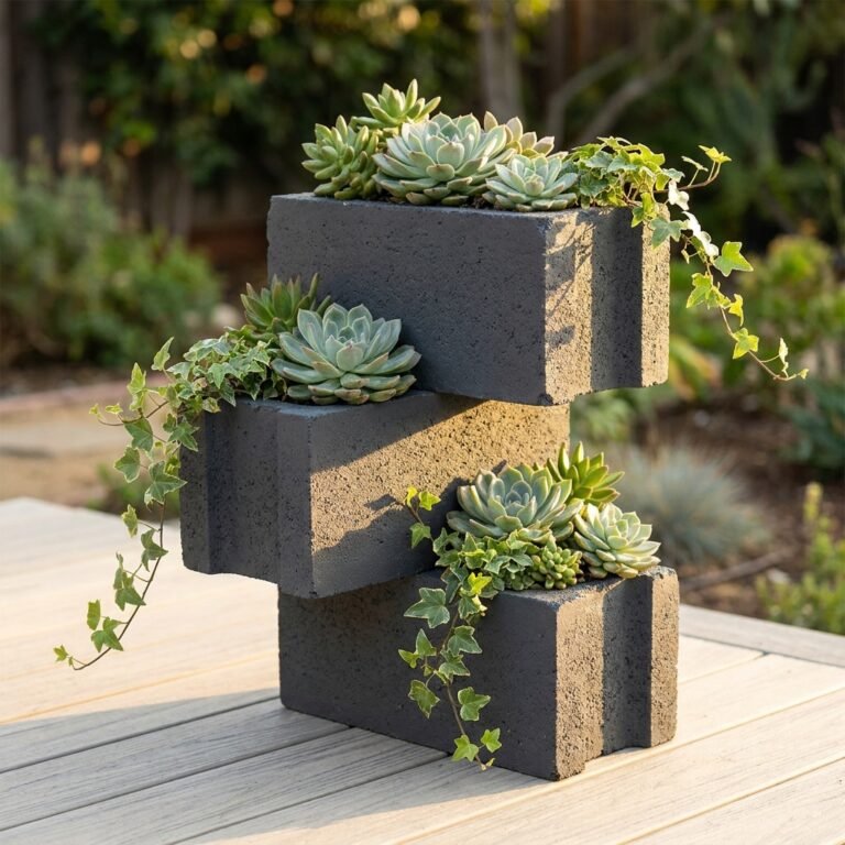 Brilliant Garden Hack! DIY Dollar Tree Cinder Block Vertical Planter for Under $10