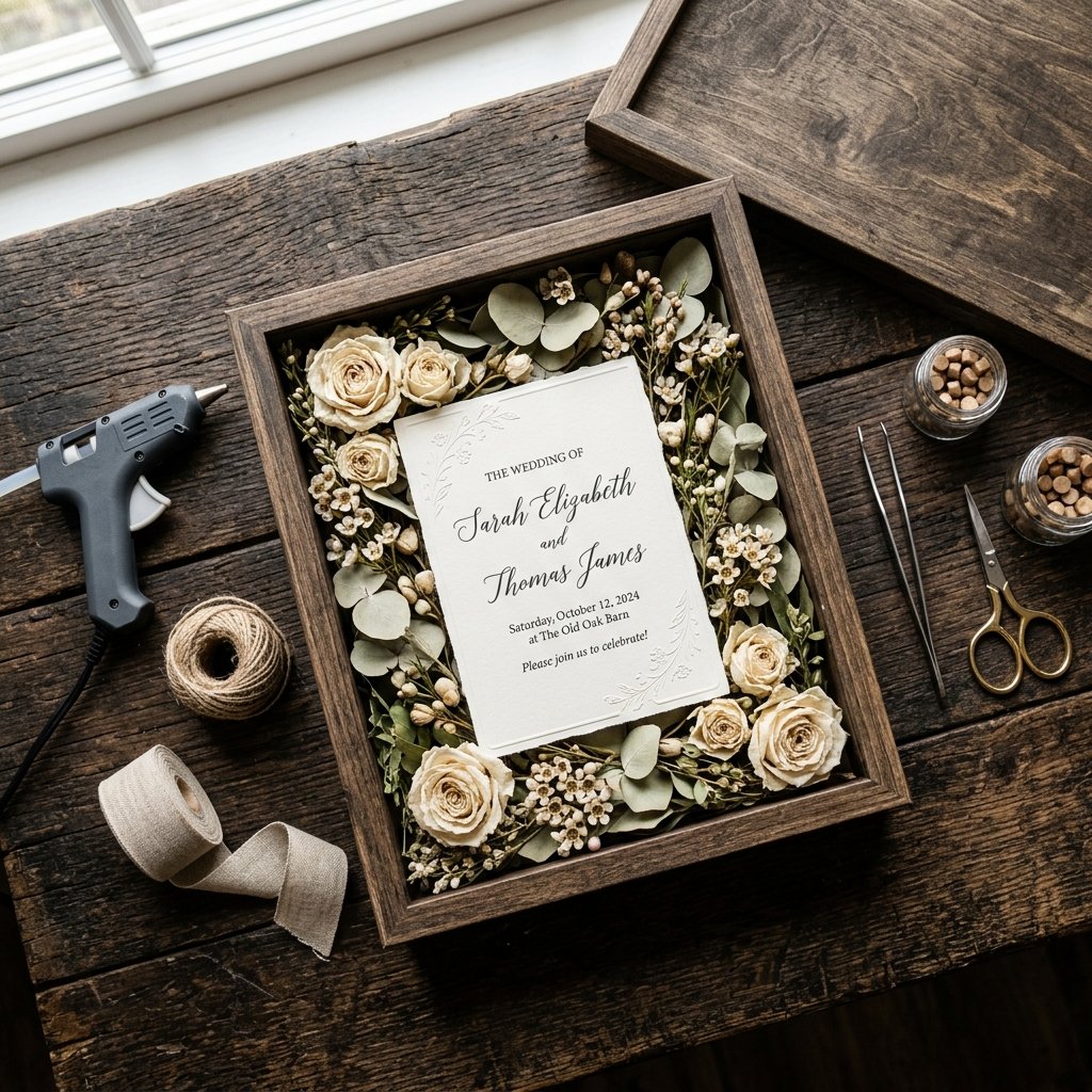Cherish the Memories: Stunning DIY Dried Flower Shadow Box Wedding Decor Anyone Can Make