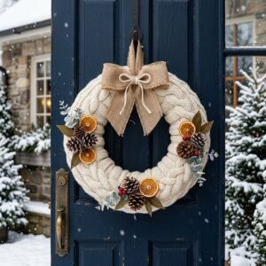 Cozy Up Your Front Door: The Ultimate DIY Upcycled Sweater Winter Wreath Tutorial