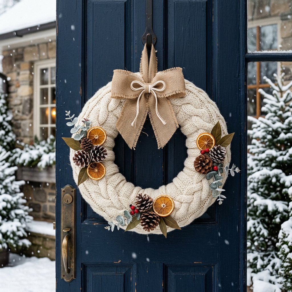 Cozy Up Your Front Door: The Ultimate DIY Upcycled Sweater Winter Wreath Tutorial