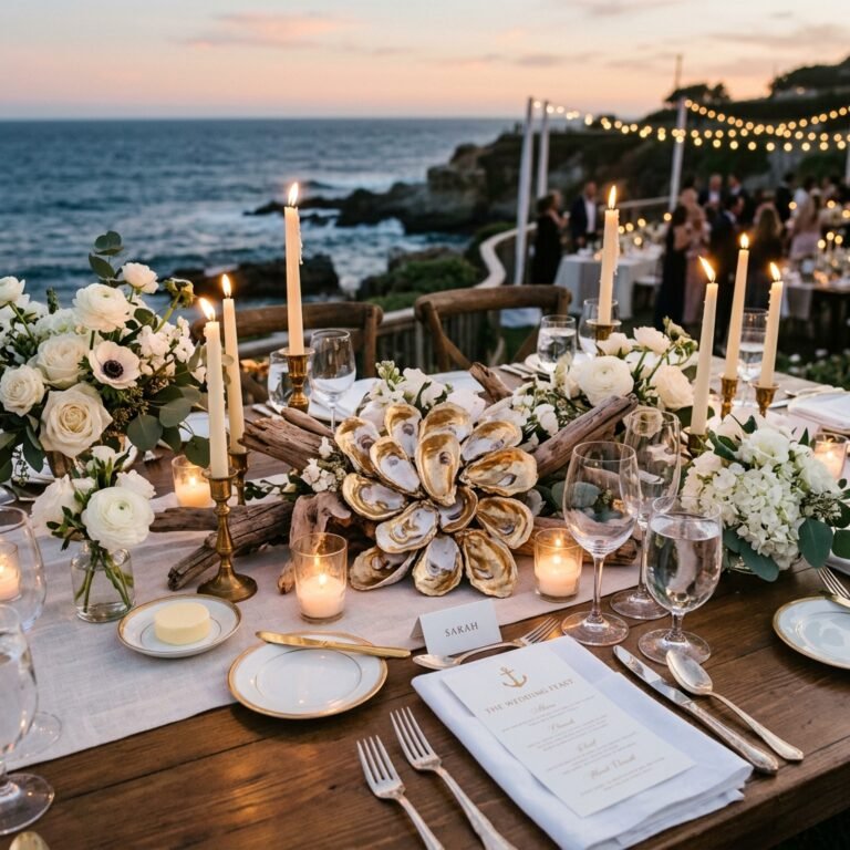 Create Your Dream Coastal Wedding! Cheap DIY Oyster Shell Centerpieces That Look Ultra-Luxurious!
