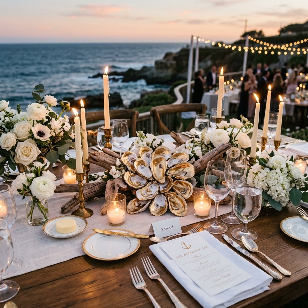 Create Your Dream Coastal Wedding! Cheap DIY Oyster Shell Centerpieces That Look Ultra-Luxurious!