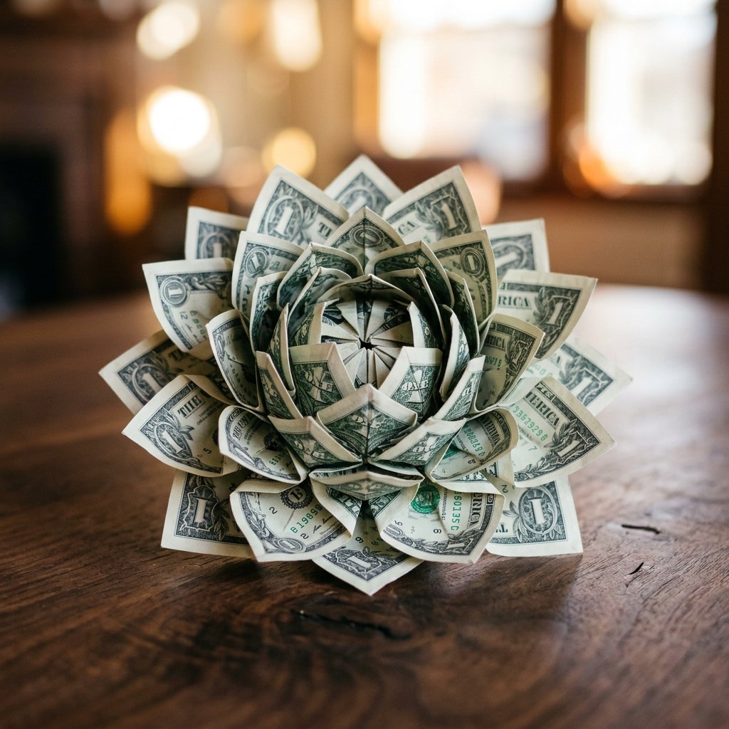 Ditch the Boring Card! How to Fold a Beautiful Money Origami Lotus Flower for an Unforgettable Gift
