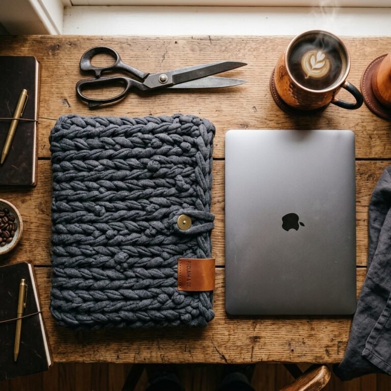 Ditch the Boring Cases! Make This Chic DIY T-Shirt Yarn Laptop Sleeve For Free!