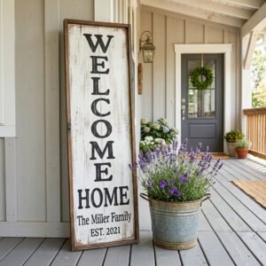 DIY Dollar Tree Welcome Sign: Create a Farmhouse Front Porch Vibe for Less Than $10