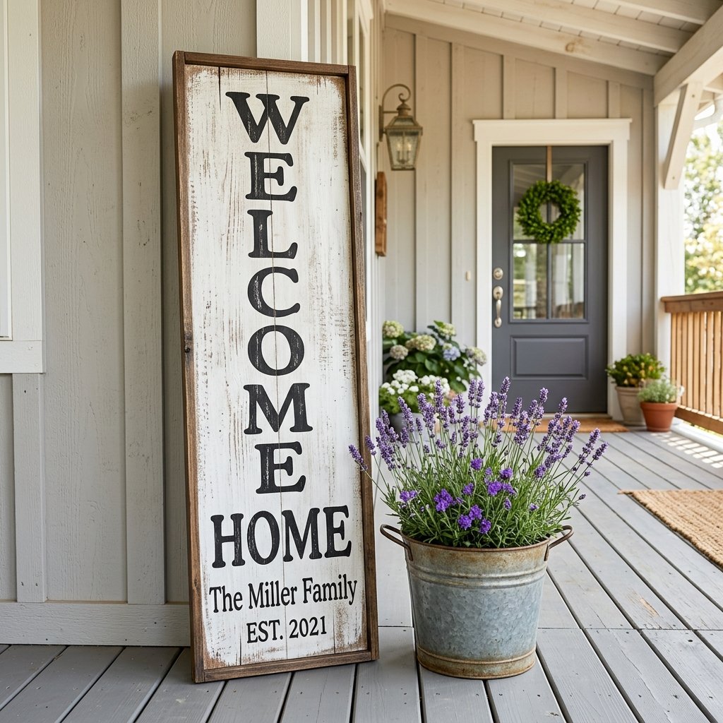 DIY Dollar Tree Welcome Sign: Create a Farmhouse Front Porch Vibe for Less Than $10