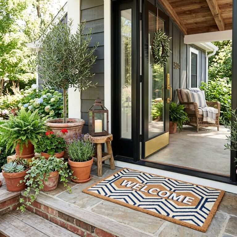 Don't Pay $40! How to Paint a Custom Designer Coir Welcome Mat for Under $10