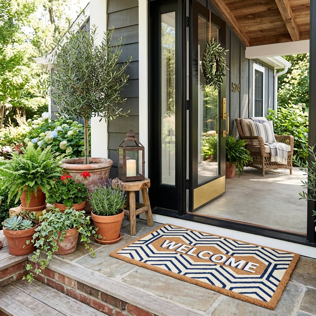 Don't Pay $40! How to Paint a Custom Designer Coir Welcome Mat for Under $10
