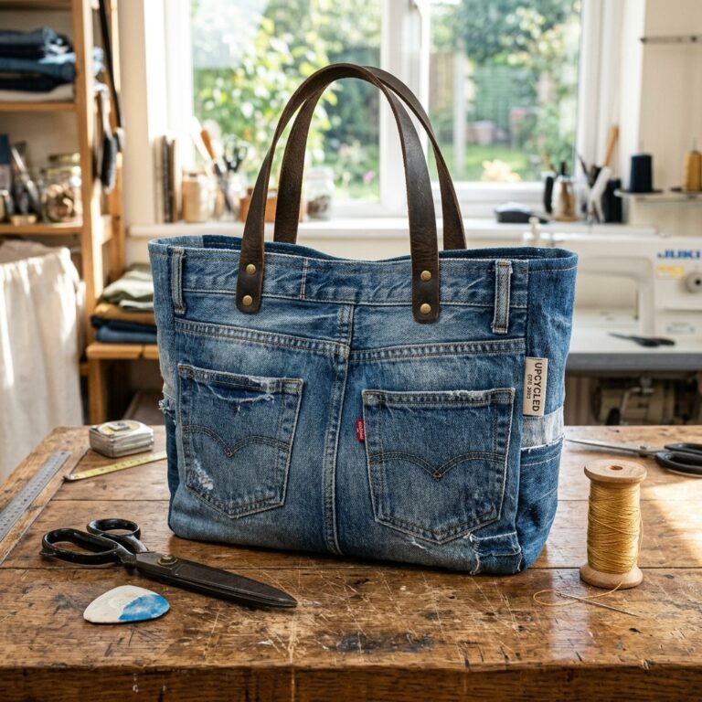 Don't Throw Away Ripped Jeans! Make This Ultra-Trendy DIY Denim Tote Bag Instead