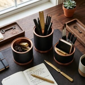 Don't Trash those Tin Cans! 5 Steps to Turn Trash into Chic Desktop Organizers