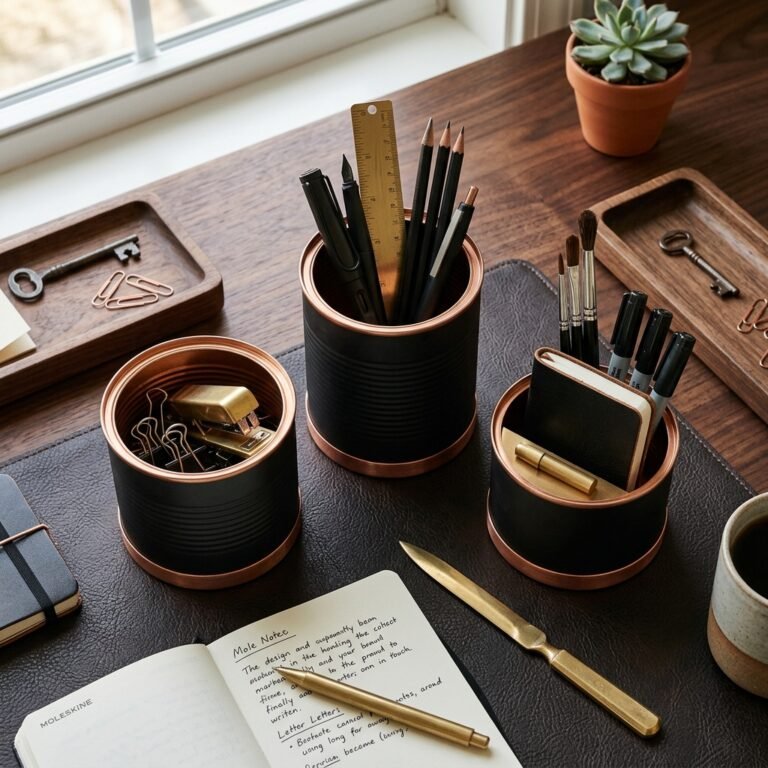 Don't Trash those Tin Cans! 5 Steps to Turn Trash into Chic Desktop Organizers