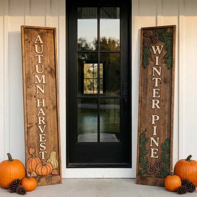 Double the Decor for Half the Price! DIY Dollar Tree Reversible Welcome Porch Sign