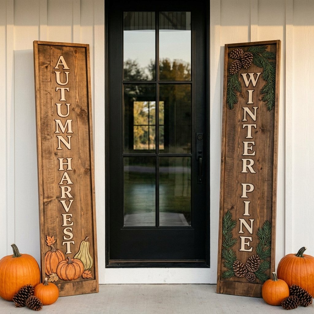 Double the Decor for Half the Price! DIY Dollar Tree Reversible Welcome Porch Sign