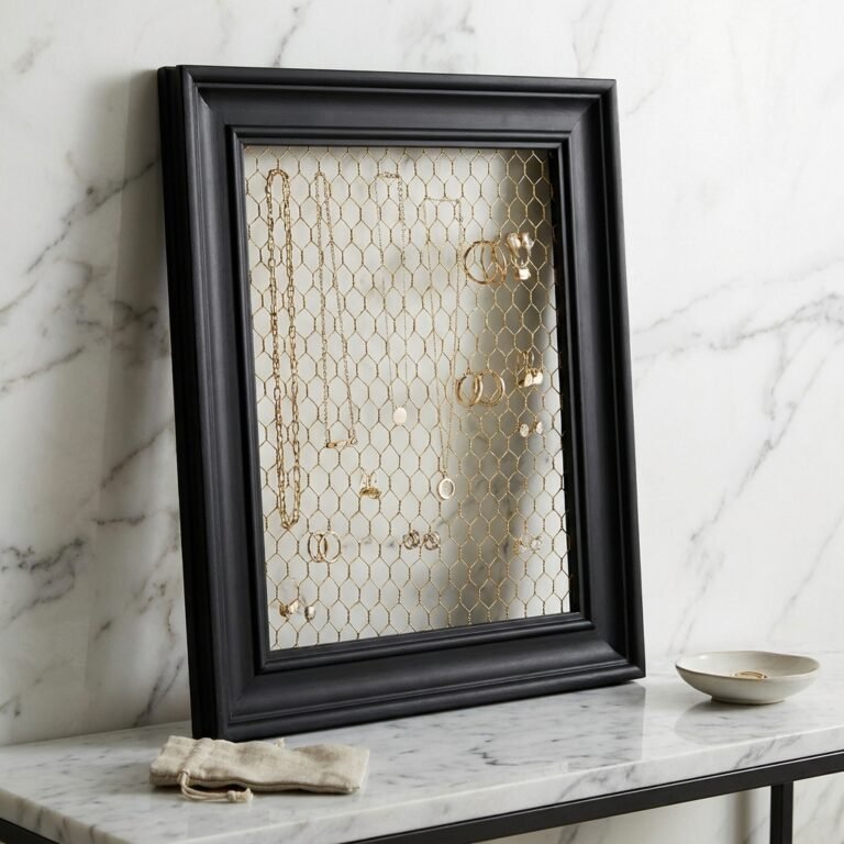 Elegant & Cheap: DIY Dollar Tree Picture Frame Jewelry Hanger Tutorial