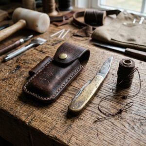 Every Man Needs This: DIY Leather Pocket Knife Sheath Tutorial (Easy Step-by-Step)
