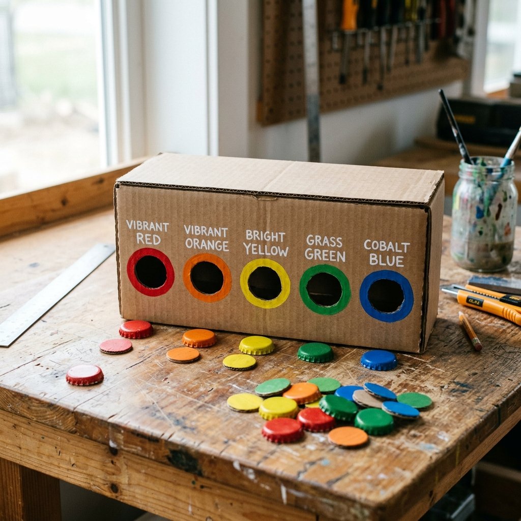 Free Educational Toys! DIY Cardboard Sorting Game for Color Recognition