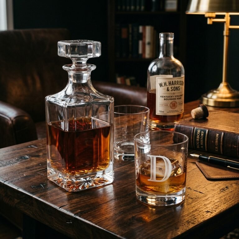 Genius Father's Day Gift: How to Etch Thrifted Glassware to Create a High-End DIY Whiskey Decanter Set