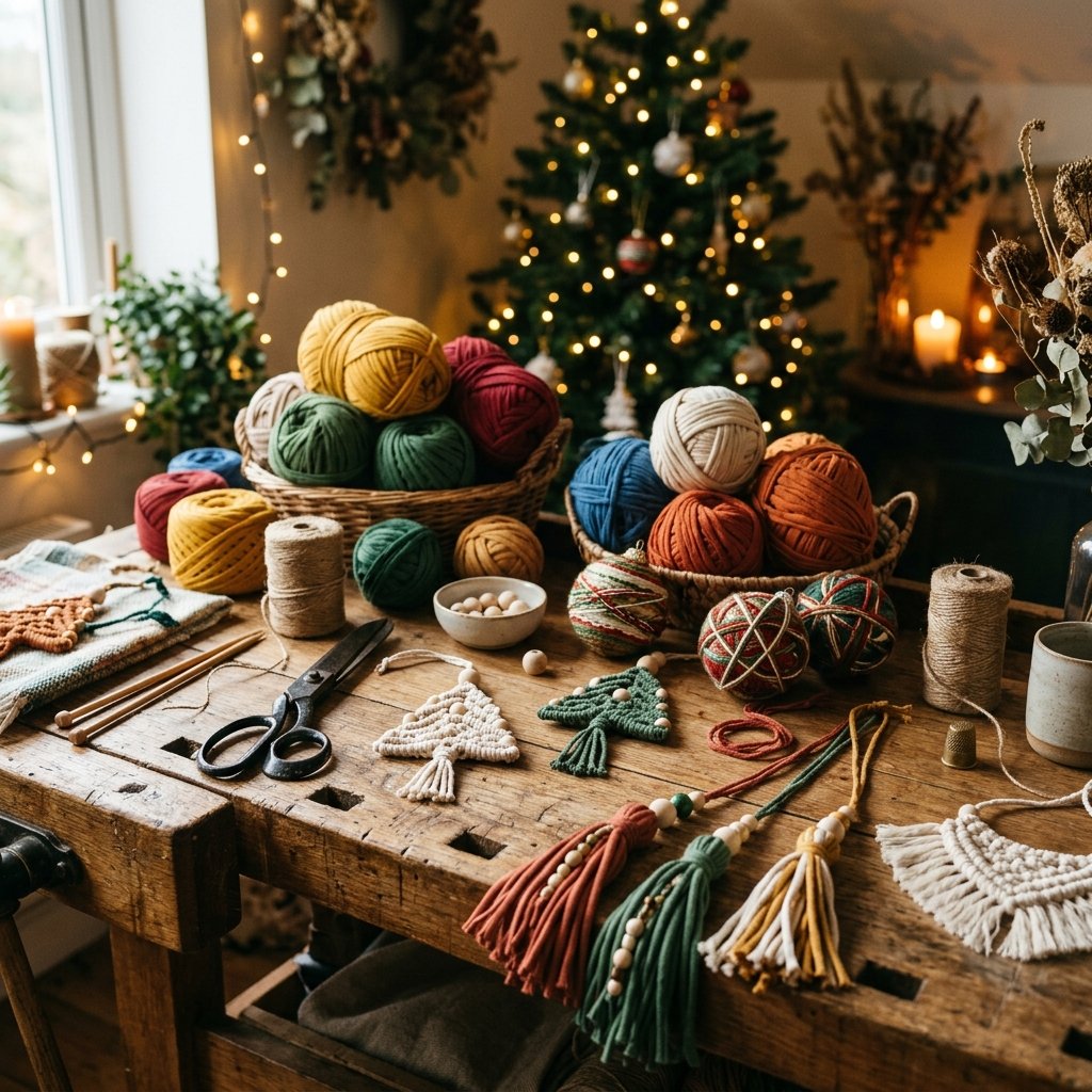 Genius Upcycling Trick! How to Make T-Shirt Yarn Christmas Ornaments for Free