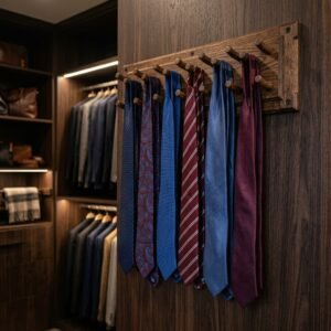 Get Organized for $5! DIY Wooden Tie Hanger Rack Plans Anyone Can Build