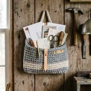 Get Organized Instantly: Genius No-Sew DIY T-Shirt Yarn Hanging Wall Pocket Tutorial