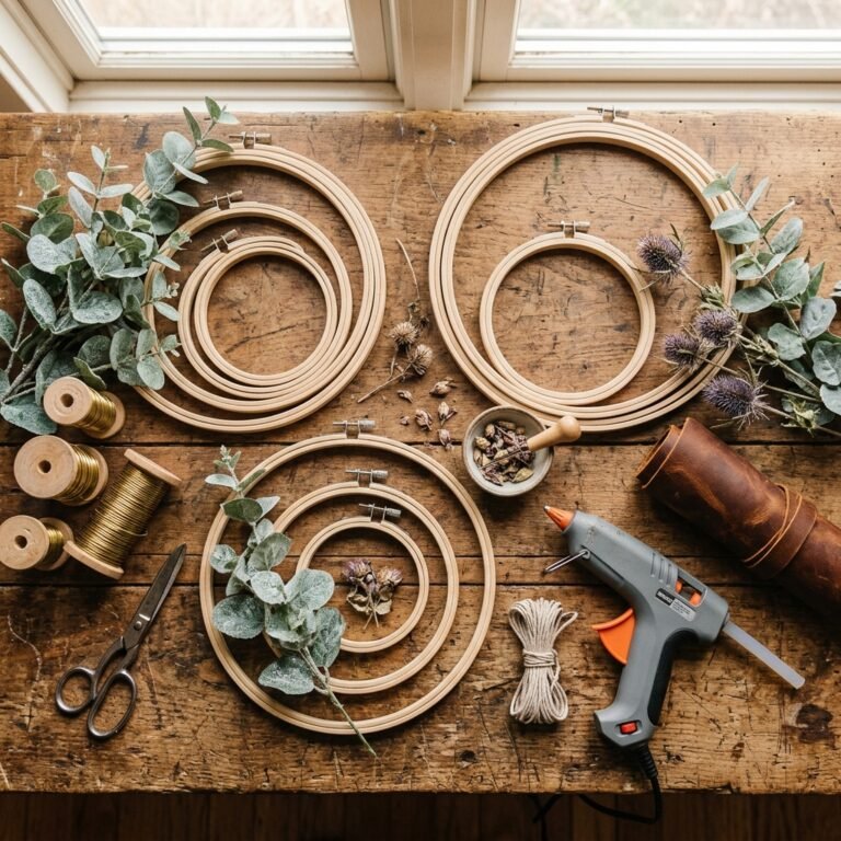Get The Anthropologie Look For Less: Gorgeous DIY Embroidery Hoop Wreath Tutorial!