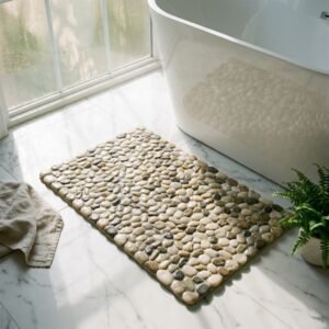 Get The Luxury Spa Look For Pennies! How To Make A DIY Dollar Tree Pebble Bath Mat!