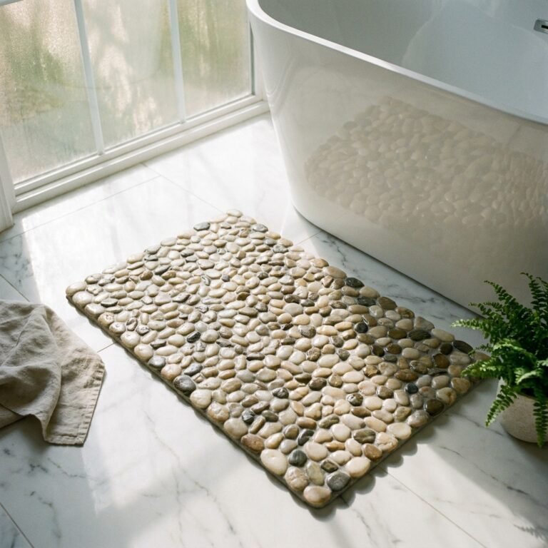 Get The Luxury Spa Look For Pennies! How To Make A DIY Dollar Tree Pebble Bath Mat!
