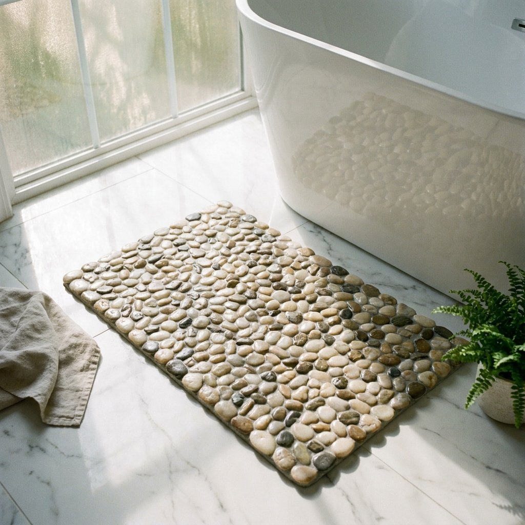 Get The Luxury Spa Look For Pennies! How To Make A DIY Dollar Tree Pebble Bath Mat!