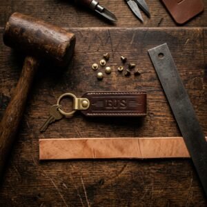 He'll Actually Use It: Super Easy DIY Leather Key Fobs for Under $3
