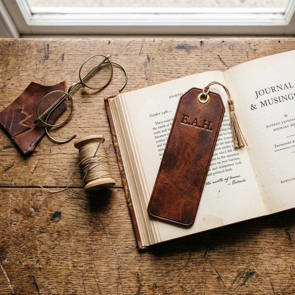 He'll Keep This Forever! How to Make a DIY Custom Leather Bookmark That Looks Like a Luxury Heirloom