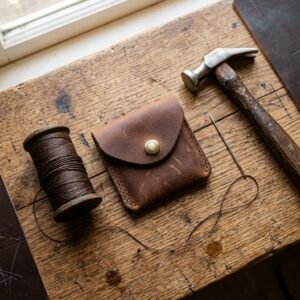 He Will Actually Use This! Create a Customized DIY Leather Coin Pouch for Him!