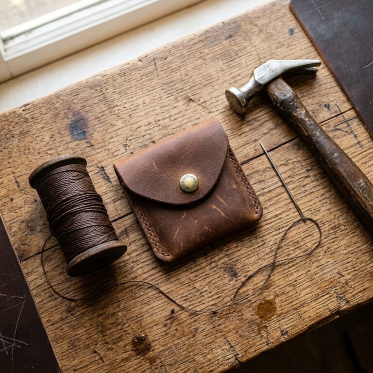 He Will Actually Use This! Create a Customized DIY Leather Coin Pouch for Him!
