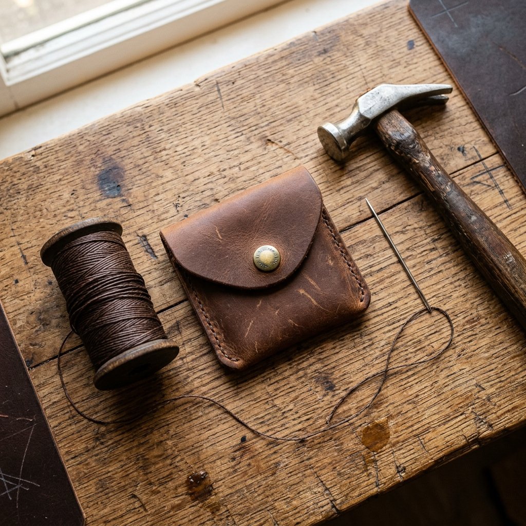 He Will Actually Use This! Create a Customized DIY Leather Coin Pouch for Him!
