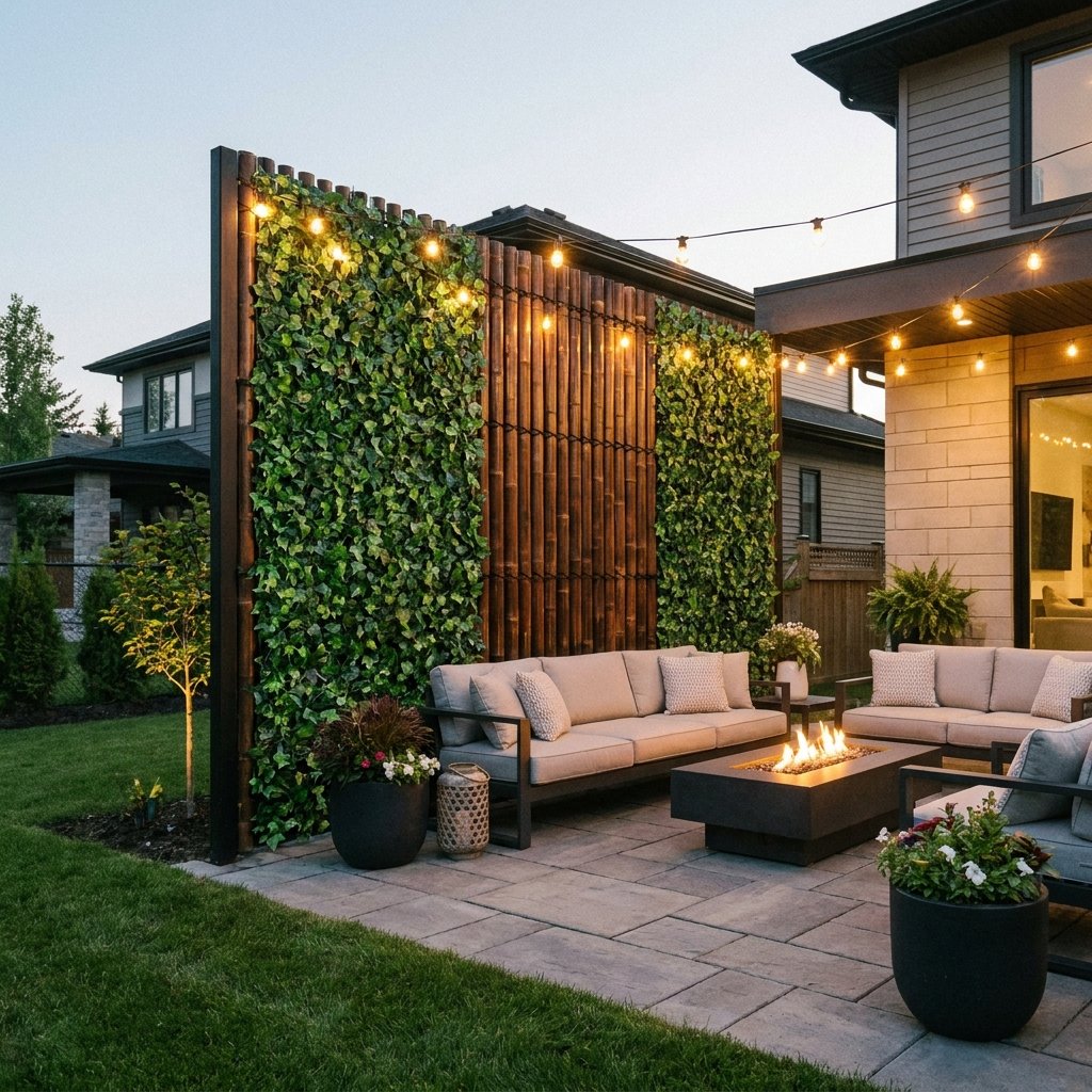 Hide Your Neighbors! This Easy DIY Dollar Store Outdoor Privacy Screen Costs Almost Nothing!